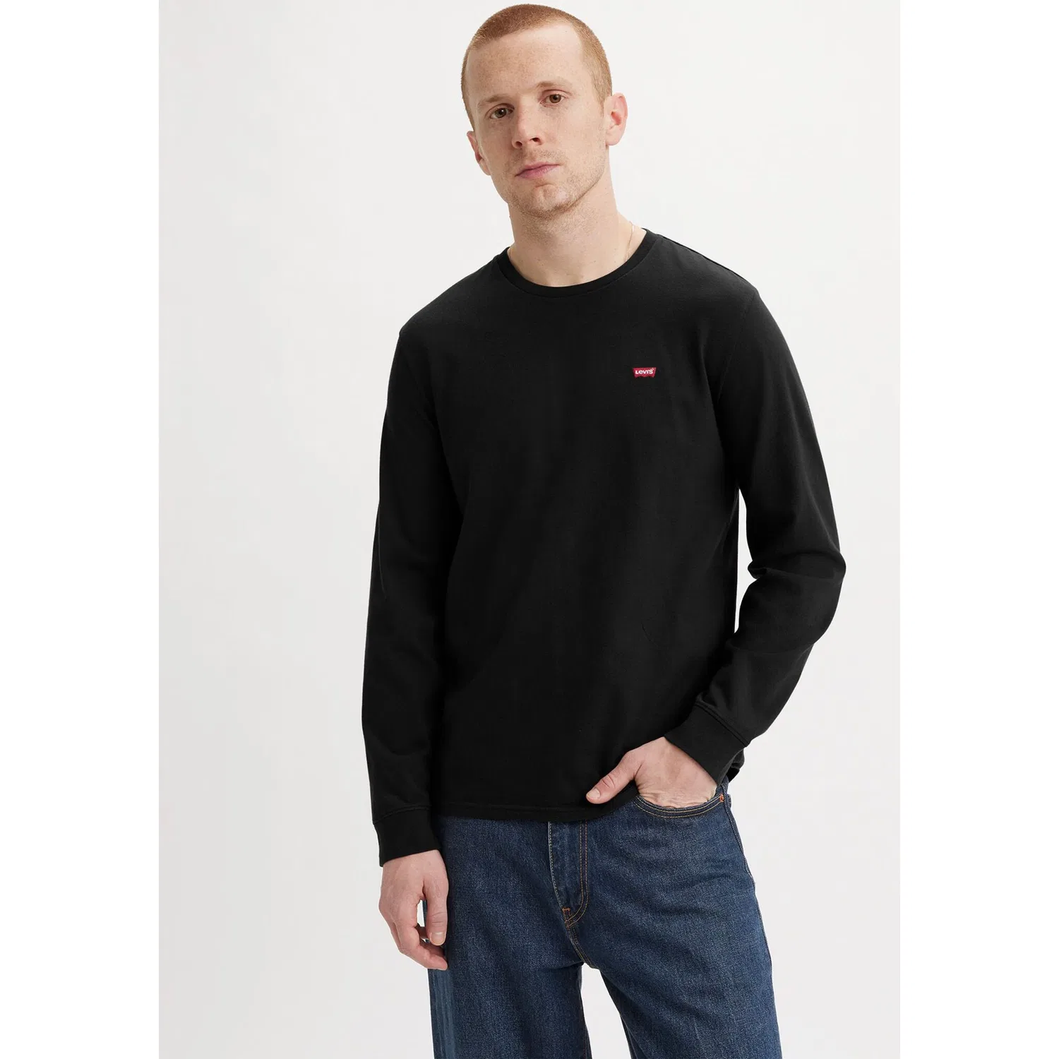 Мужской лонгслив с логотипом Levi's, Mineral Black