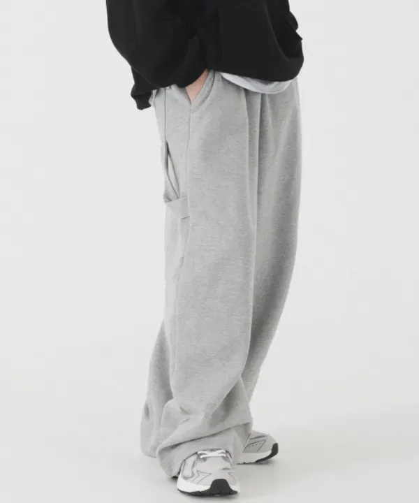 Широкие карпентер-штаны для мальчиков, Sweat Pants Pianer Kids, меланж — фото 3