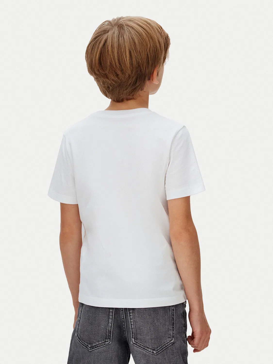 Футболка стандартного кроя для мальчика Panel Colorblock Calvin Klein Jeans, белый — фото 3