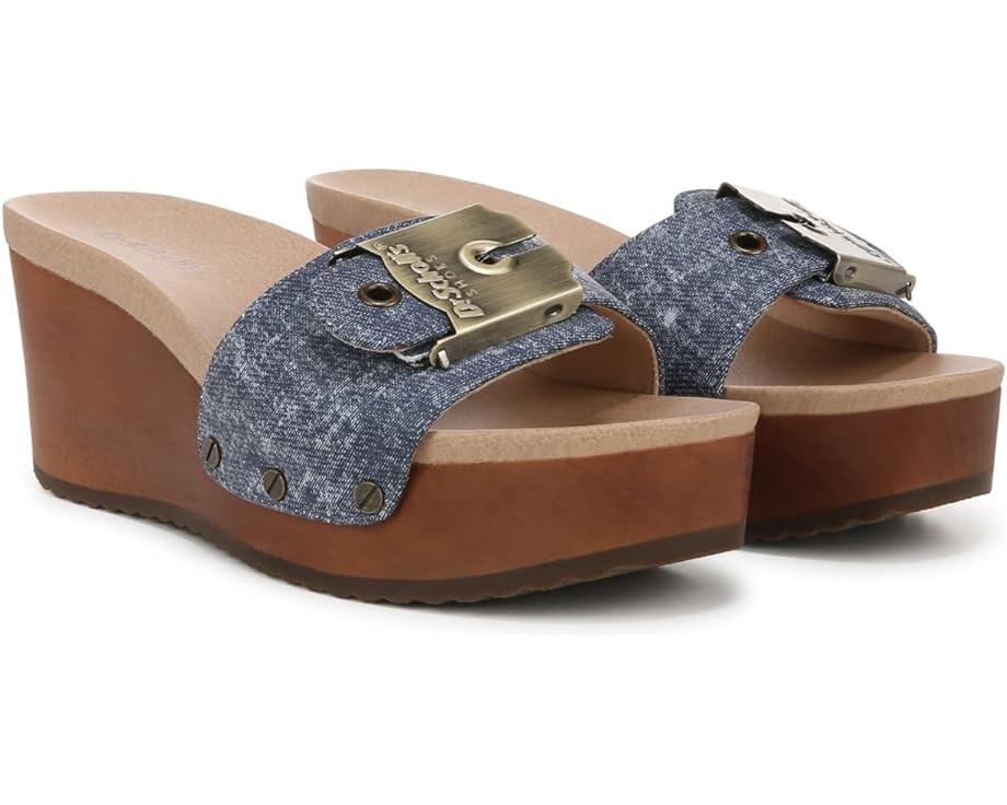 

Сандалии Dr. Scholl's Original Life Slide, цвет Dark Blue Denim Leather