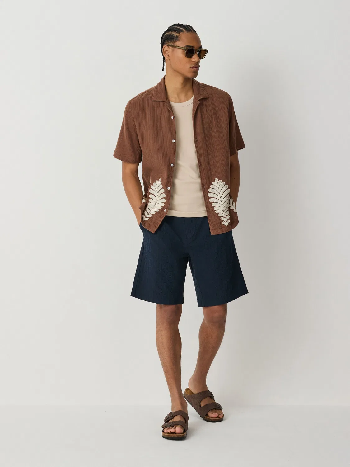 Майка Slim Fit Ribbed, модель Natural Next, натуральный — фото 2