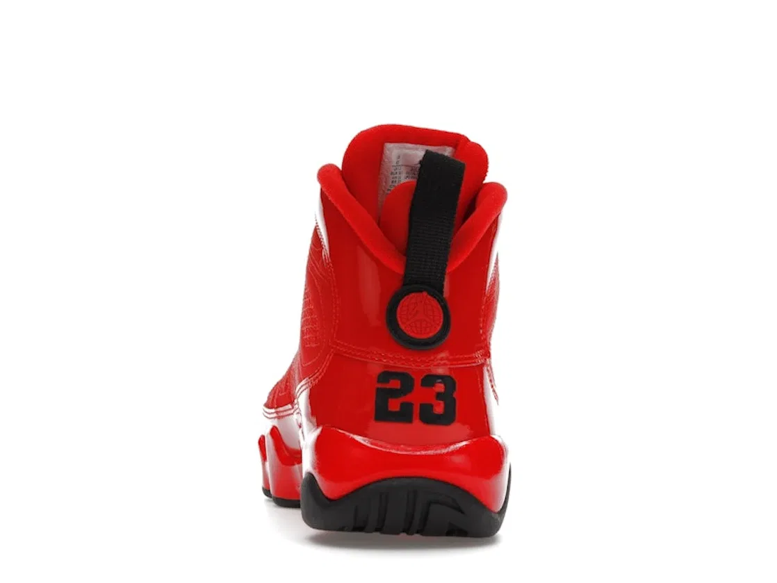 Детские кроссовки с красным верхом Jordan 9 Retro Chile Red, Chile Red/Black — фото 4