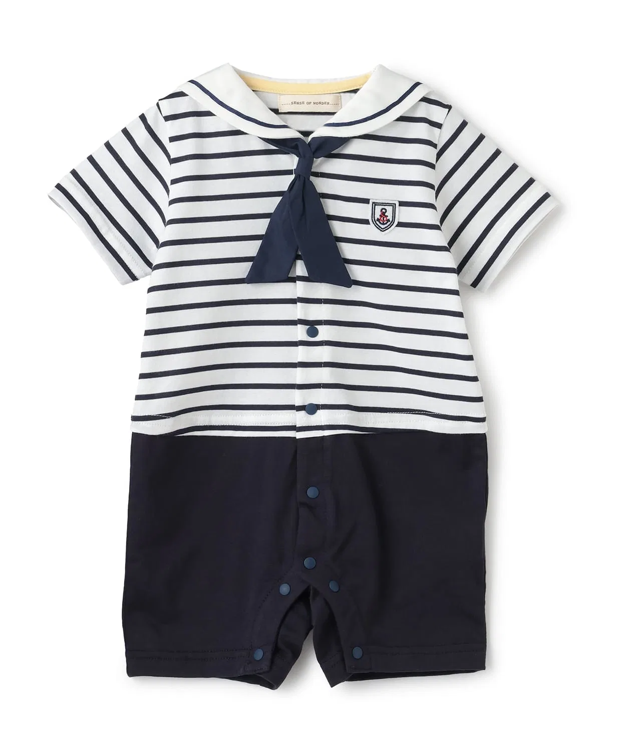 Детский боди-комбинезон с коротким рукавом, модель Sailor Short All, sense of wonder, Navy