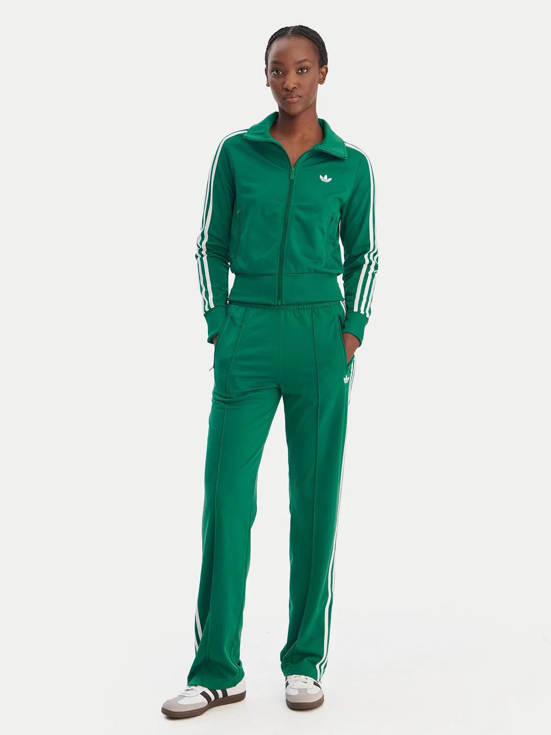 Женские спортивные штаны стандартного кроя Firebird Classic Adidas, зеленый — фото 2