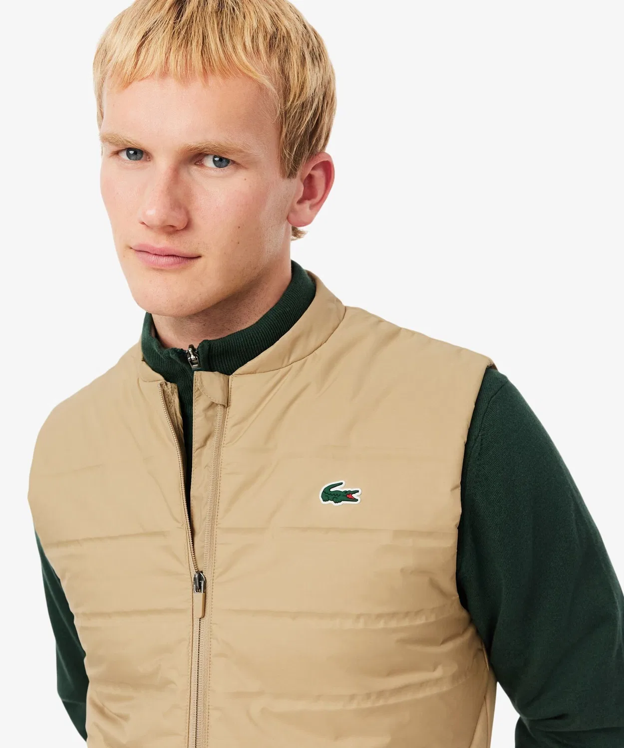 Мужской стеганый утепленный жилет без рукавов LACOSTE, Navy — фото 2