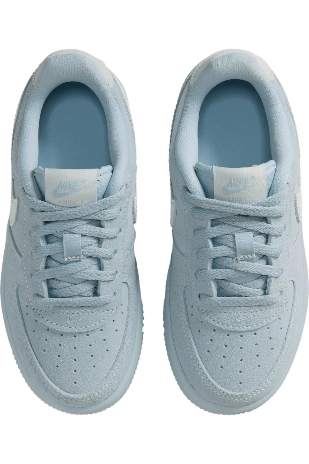Детские кроссовки баскетбольные Air Force 1 Nike, Light Armory Blue/Platinum — фото 3