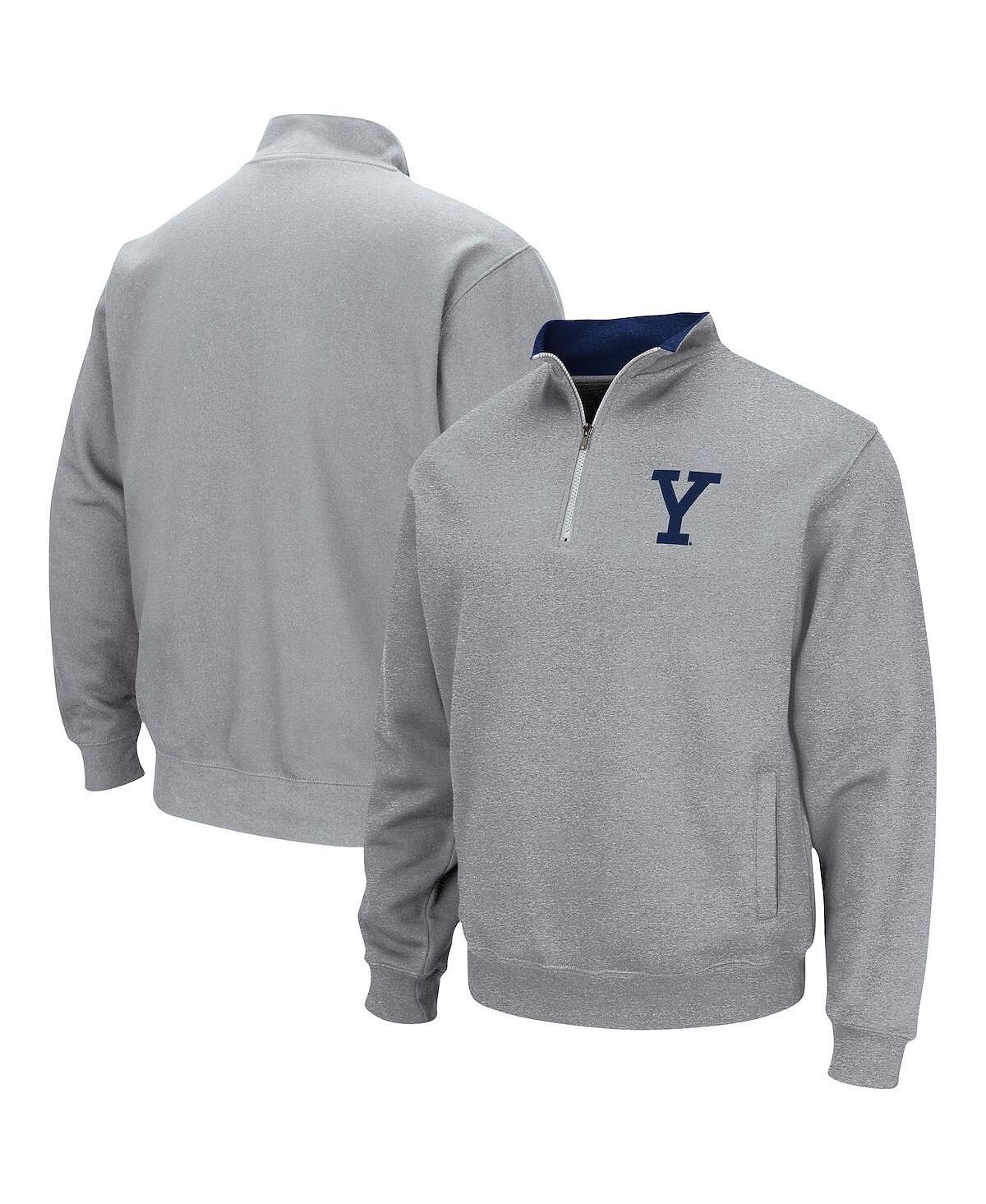 

Мужская серая куртка yale bulldogs tortugas team logo с молнией на четверть с логотипом Colosseum, мульти