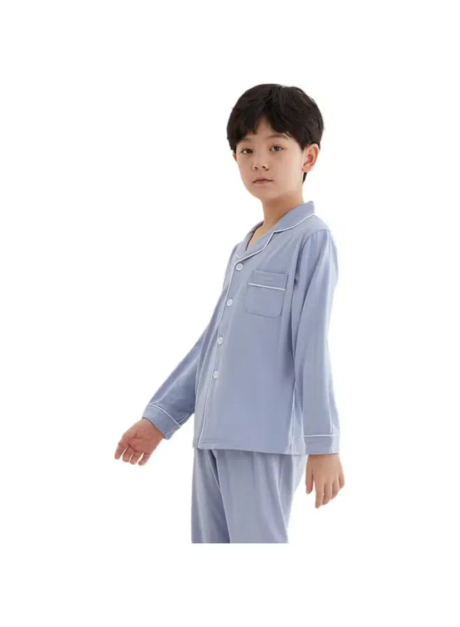 Пижама детская с длинным рукавом комплект J3173 Ailis Red Bean, синий