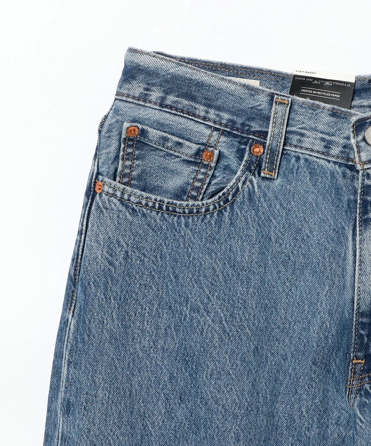 Мужские джинсы свободного кроя 578 Baggy Levi's, Indigo Blue — фото 3