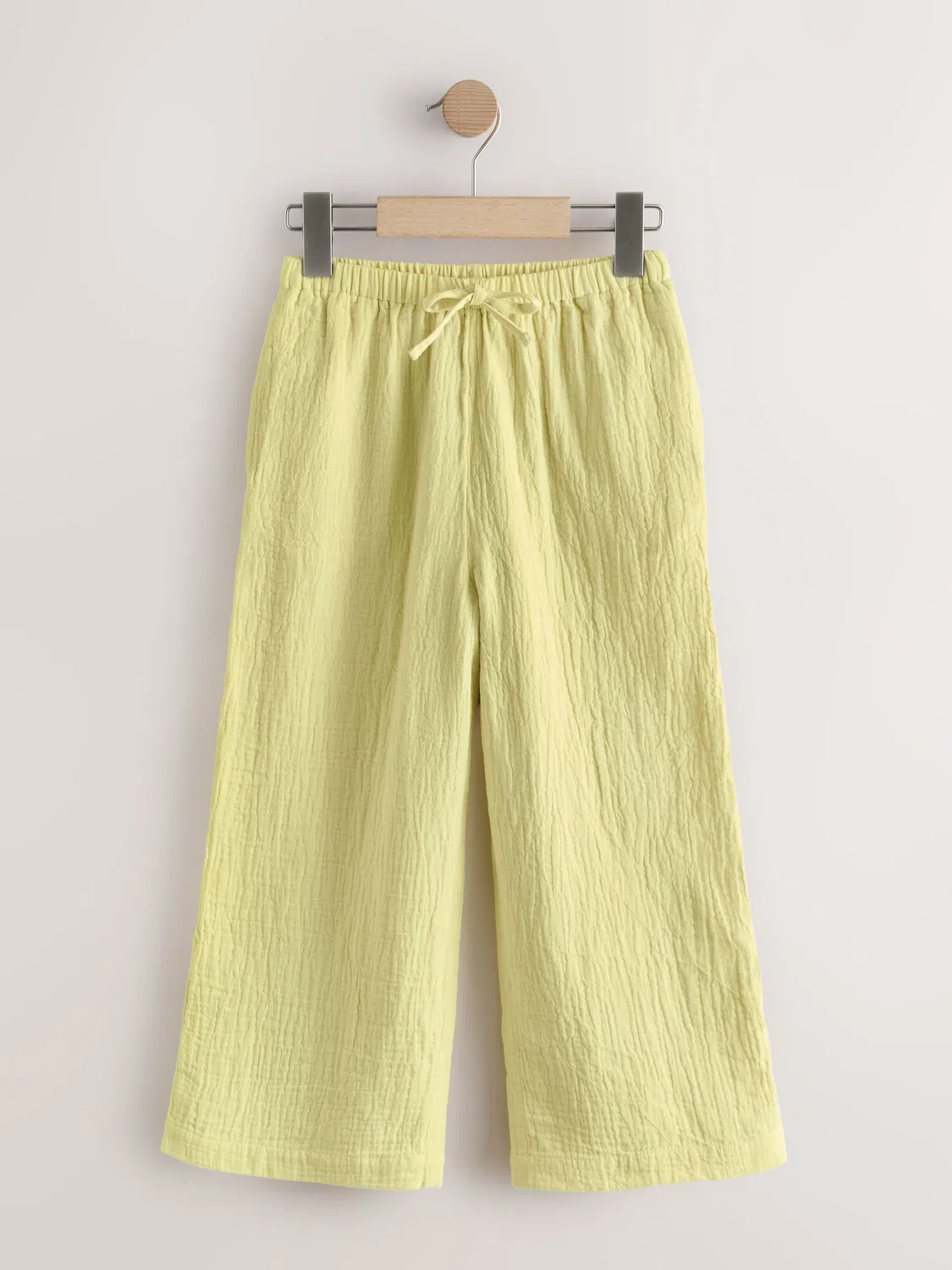 Брюки широкие хлопковые Lemon Yellow Next, лимонно-желтый — фото 4