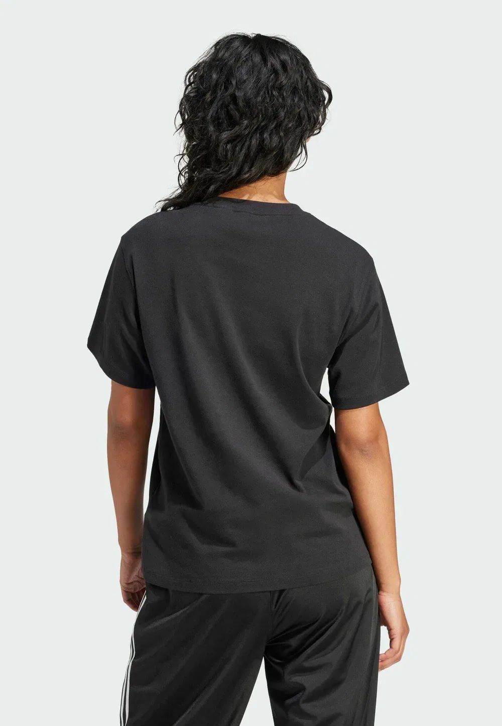 Футболка с принтом трилистника (обычная) Adidas Originals, Black — фото 2