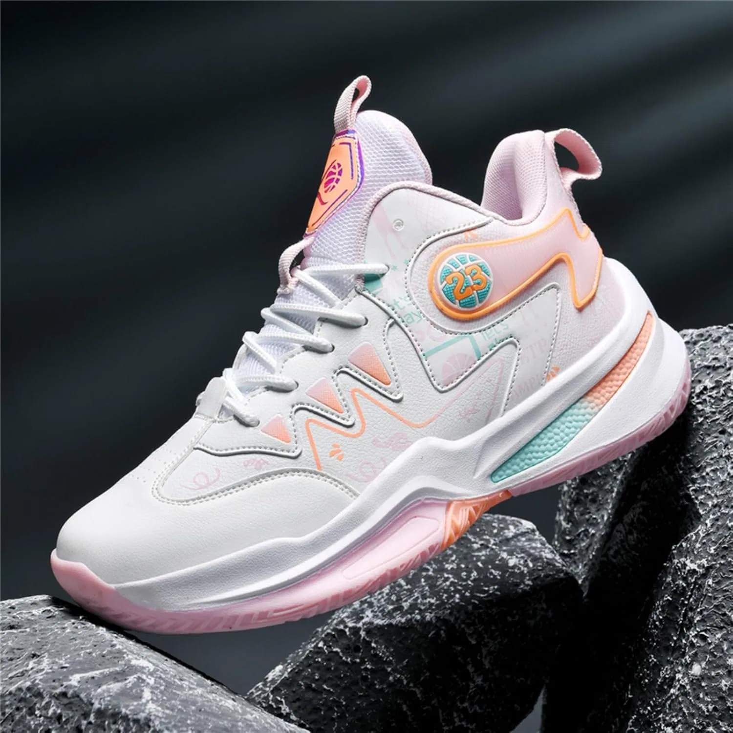 Детские кроссовки для девочек с нескользящей подошвой Ucilxi, White Pink — фото 3