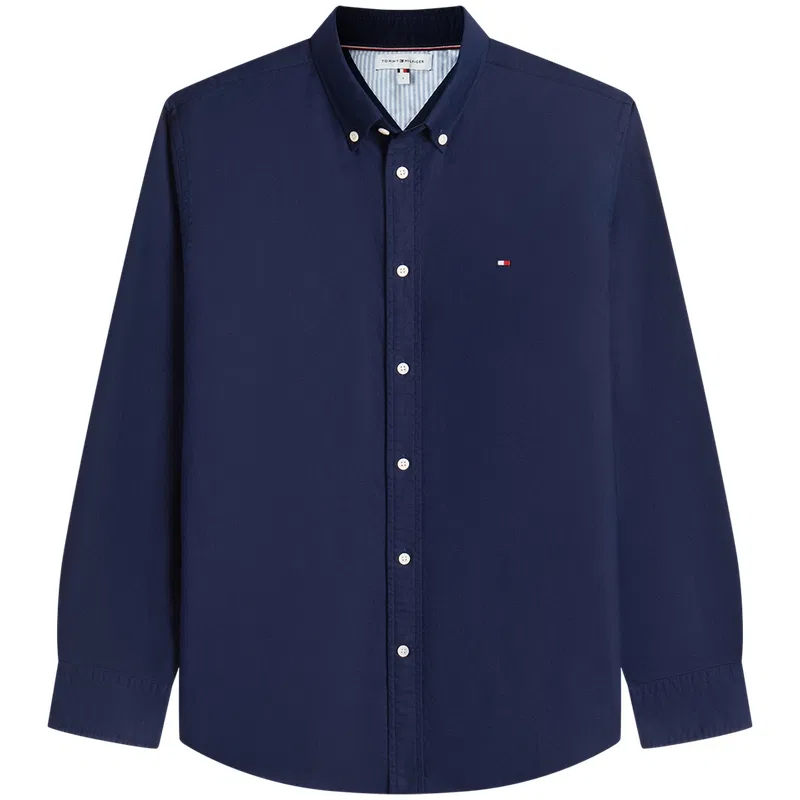 Мужская рубашка с воротником Dark Marine Blue DCC Tommy Hilfiger
