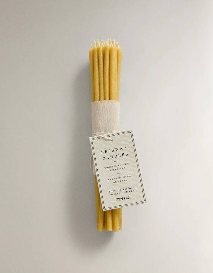 

Набор свечей Zara Home Pack Of Beeswax Candles 20 pack, кремовый