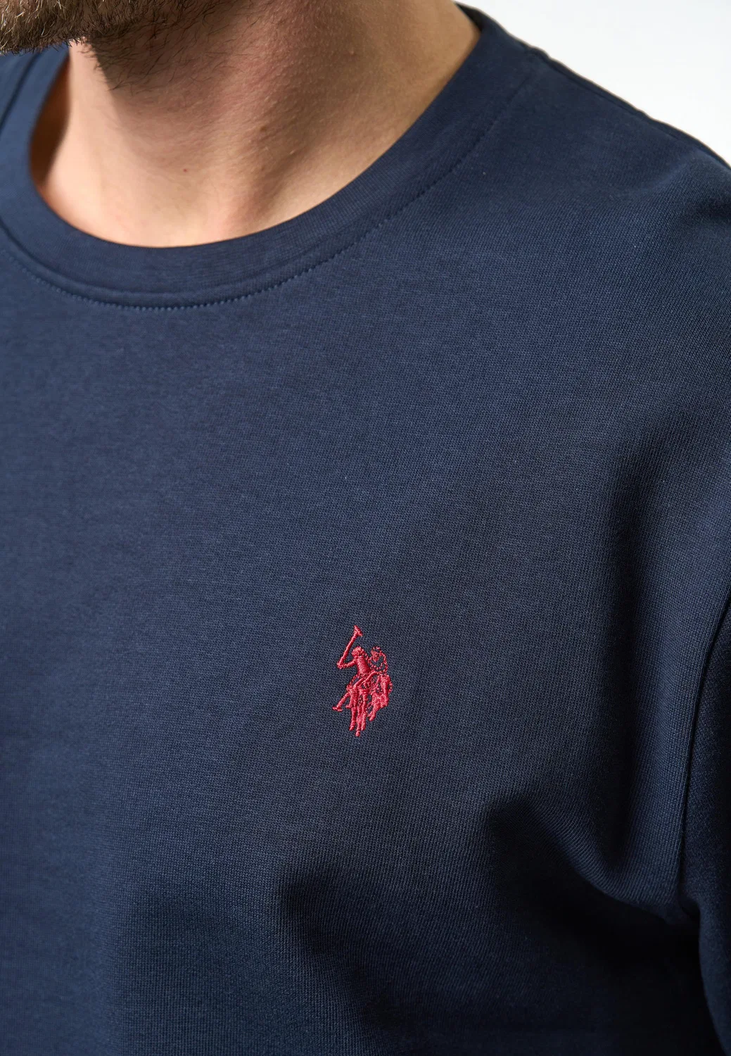 Мужской хлопковый свитшот Adler U.S. Polo Assn., Dark Blue — фото 2