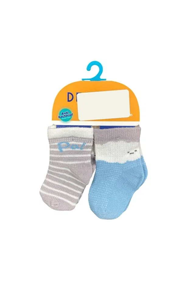 Детские носки для новорожденных с принтом Defne Baby, Gray Blue