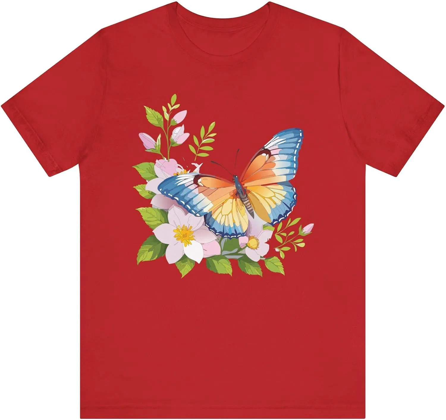 Футболка с бабочкой Bella Canvas 3001, Red
