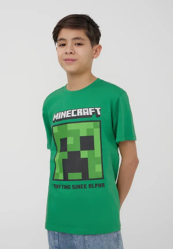 Футболка с принтом Minecraft, Terranova, verde, зеленый — фото 2