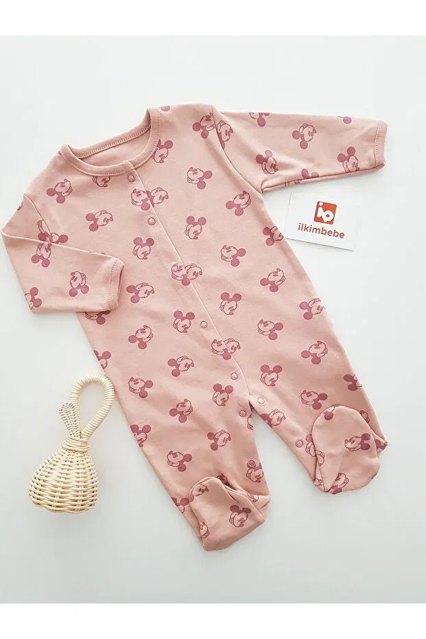 Детское боди-комбинезон из хлопка Mickey 3-piece baby romper set Ib Ilkimbebe, Multicolor — фото 2