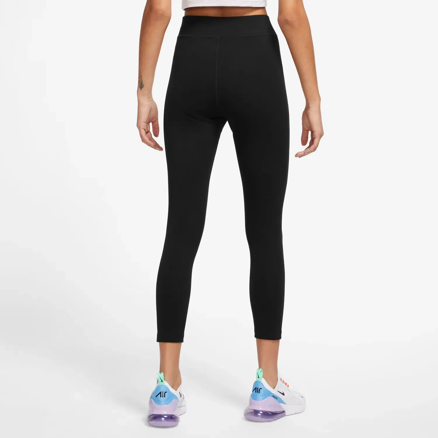 Женские леггинсы с высокой посадкой 7/8 Nike Nsw Nk Clsc HR 7/8 Tight, Negro — фото 2
