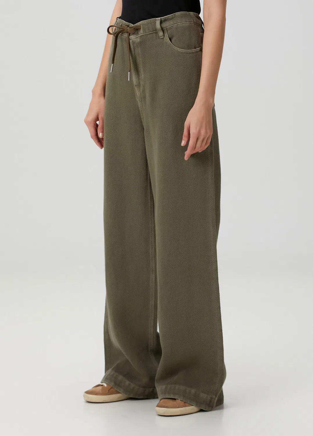 Джинсы Wide Leg Golden Goose, хаки — фото 3