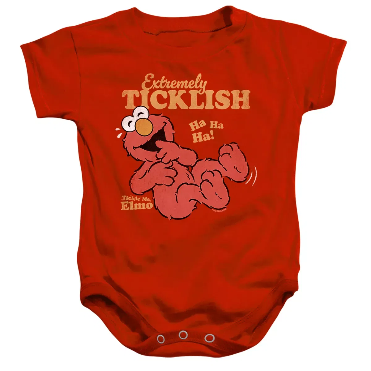 Детское боди для малышей с коротким рукавом Tickle Me Elmo Sesame Street, Red