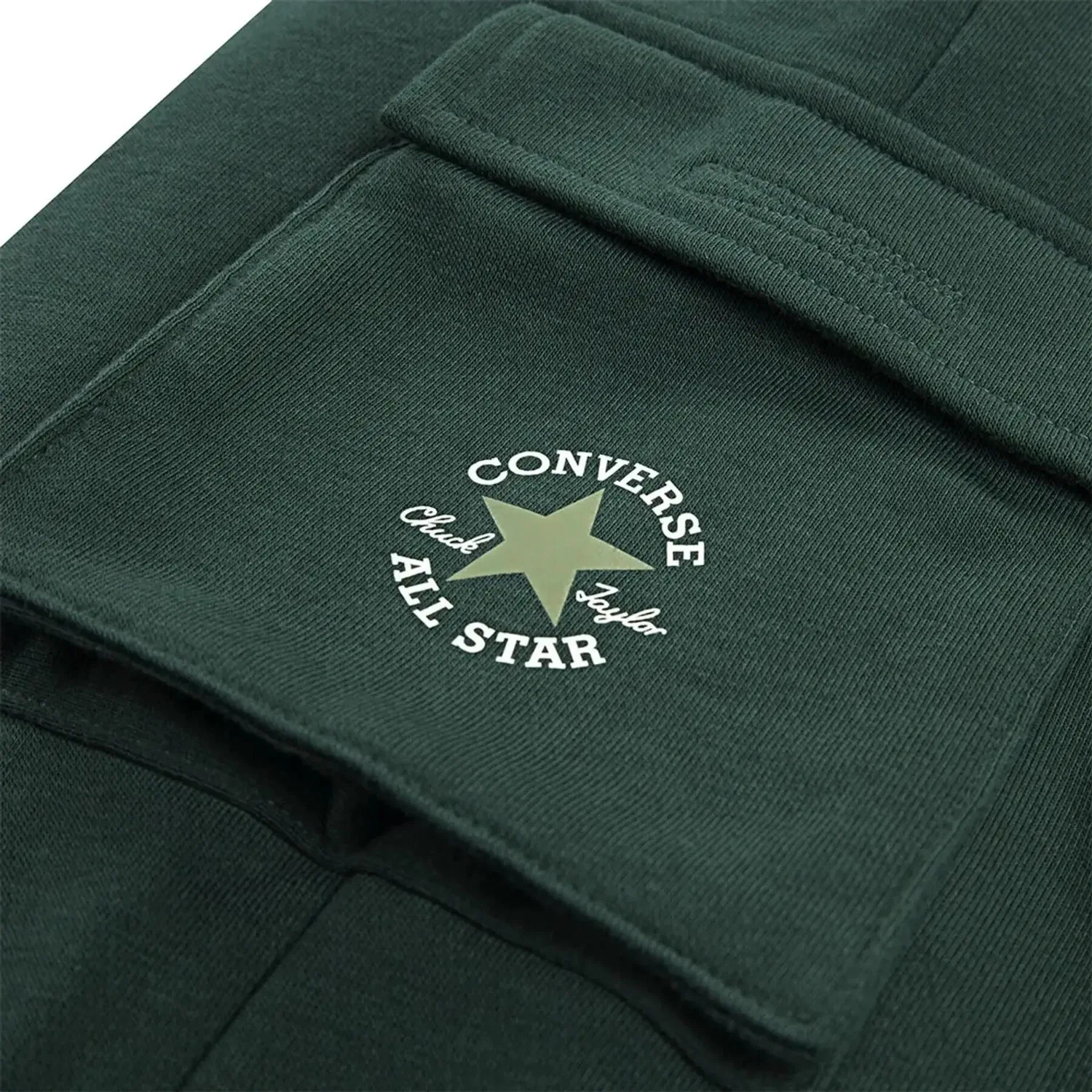 Детские спортивные штаны с боковыми карманами CNBV Dctp Silicone Patch Converse, Dark Green — фото 4