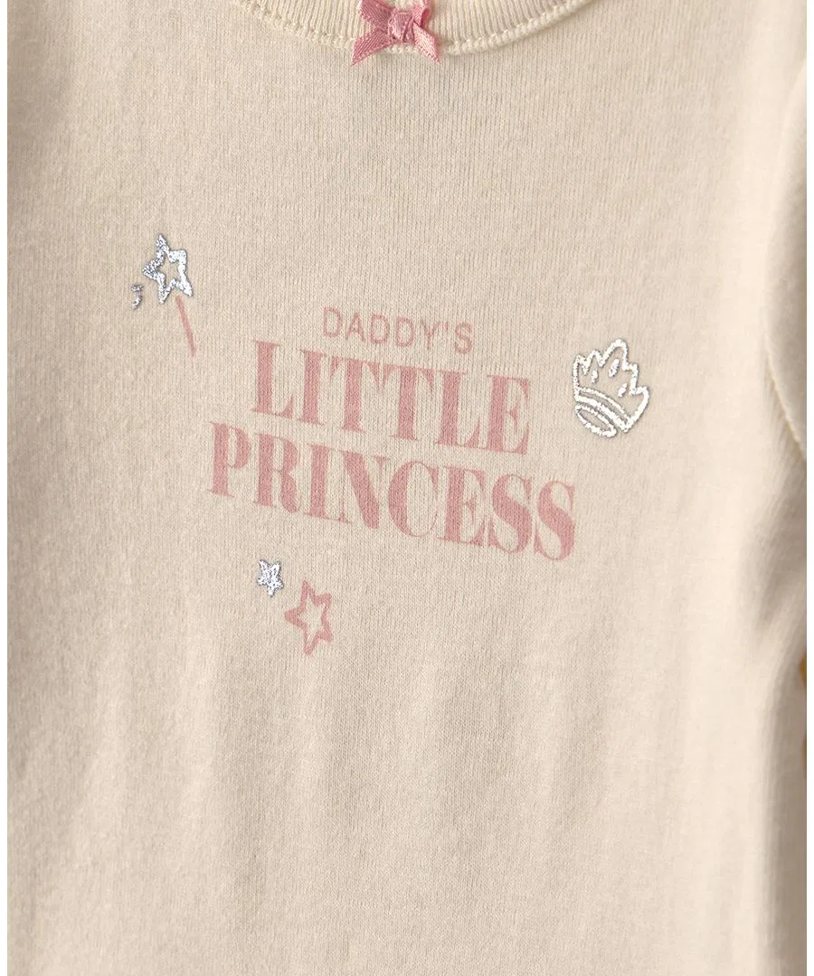 Комплект из боди и брюк с юбкой-пачкой, модель Daddy's Little Princess Carter's, Pink/Cream — фото 3