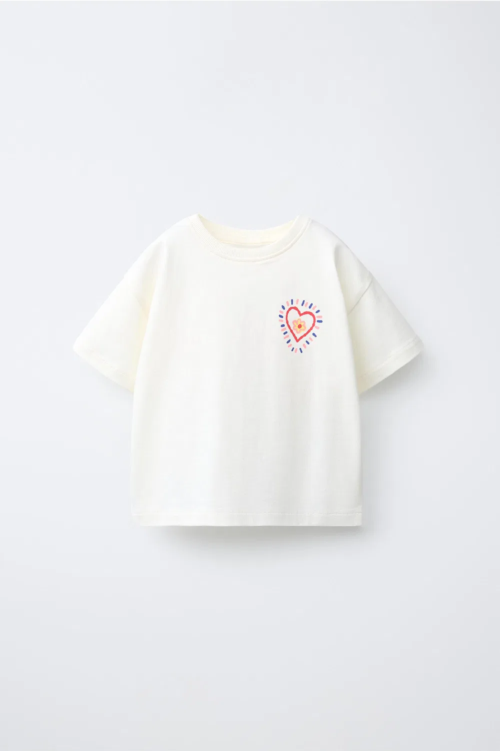 Футболка с принтом слогана ZARA, White