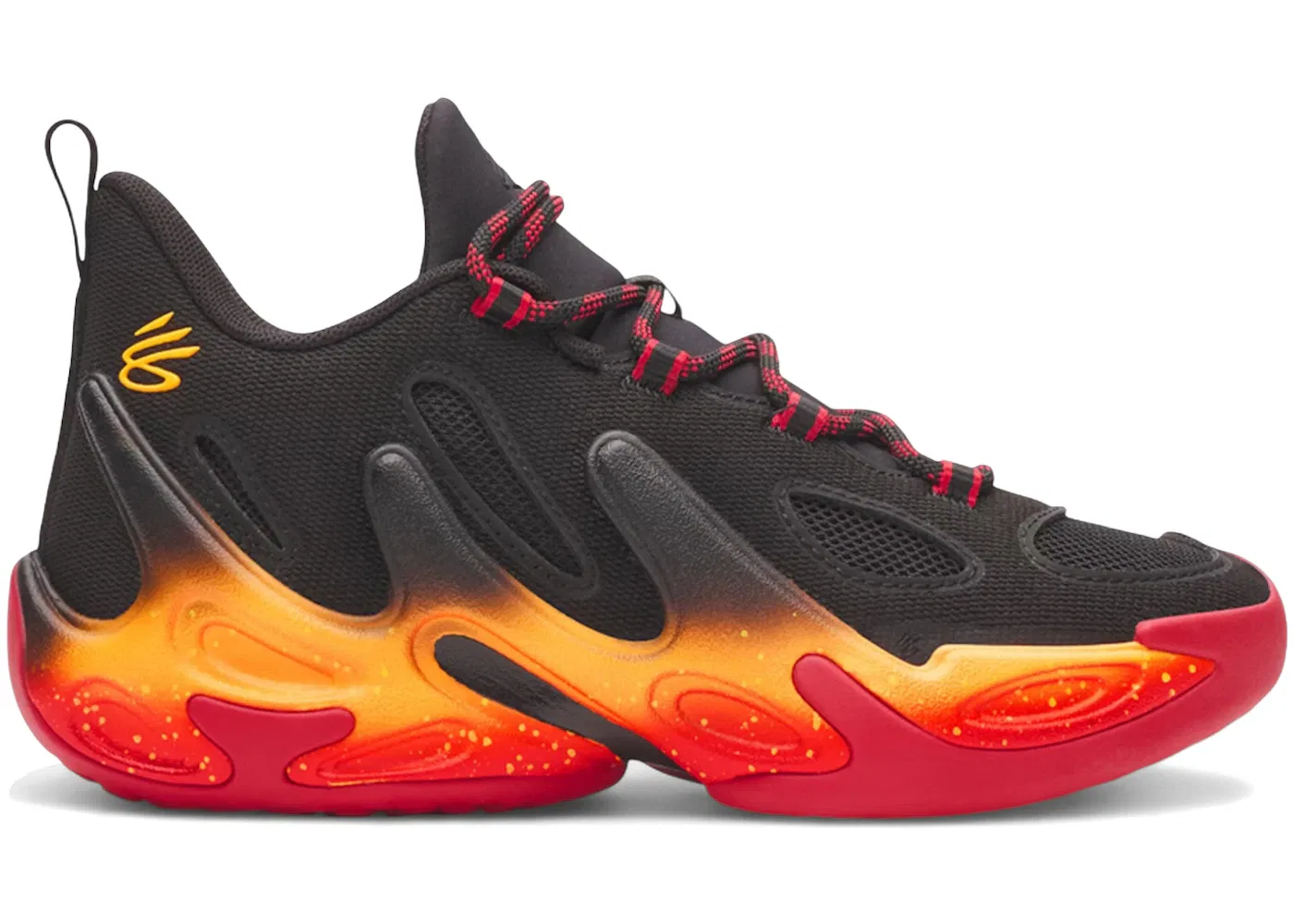 Детские кроссовки для мальчиков с амортизацией Under Armour Curry 13, Black/Red/Campus Gold