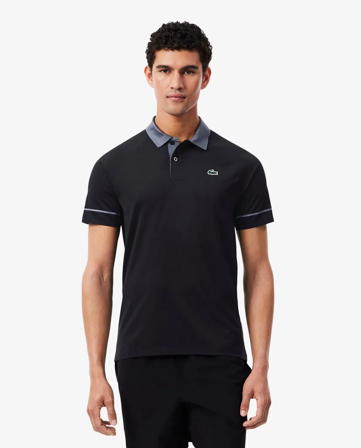 Поло Lacoste мужское, с коротким рукавом, Negro