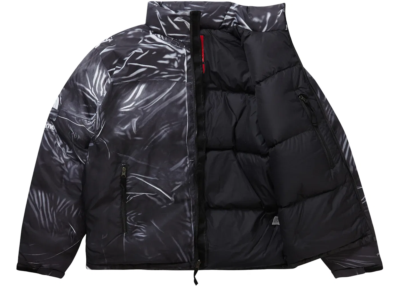 Мужская куртка с принтом Nuptse Trompe L'oeil Supreme, The North Face, Black — фото 2