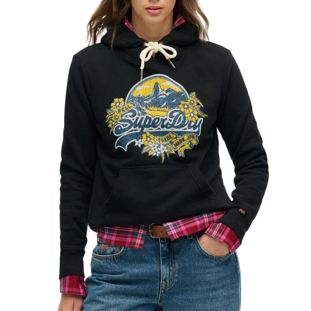 Женское худи с капюшоном Superdry, Цвет Navyblau