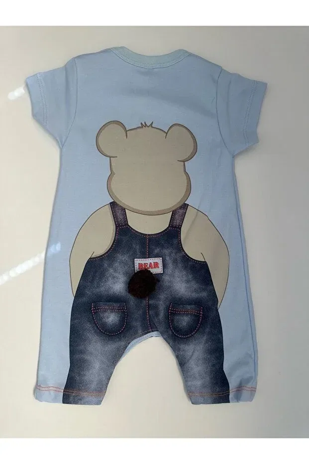 Детское боди-комбинезон для девочек с принтом Minibird Baby, Blue — фото 3