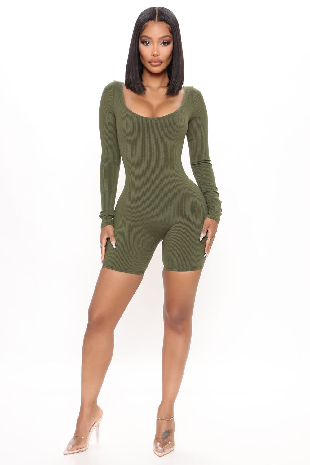 

Комбинезон Fashion Nova JP2074, оливковый