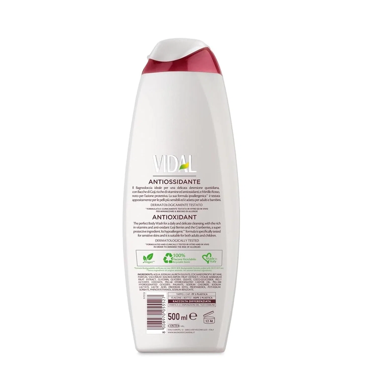 Гель для душа Goji Berry Cranberry, Italian Gourmet E.R., 12x500 мл, 400 г — фото 3