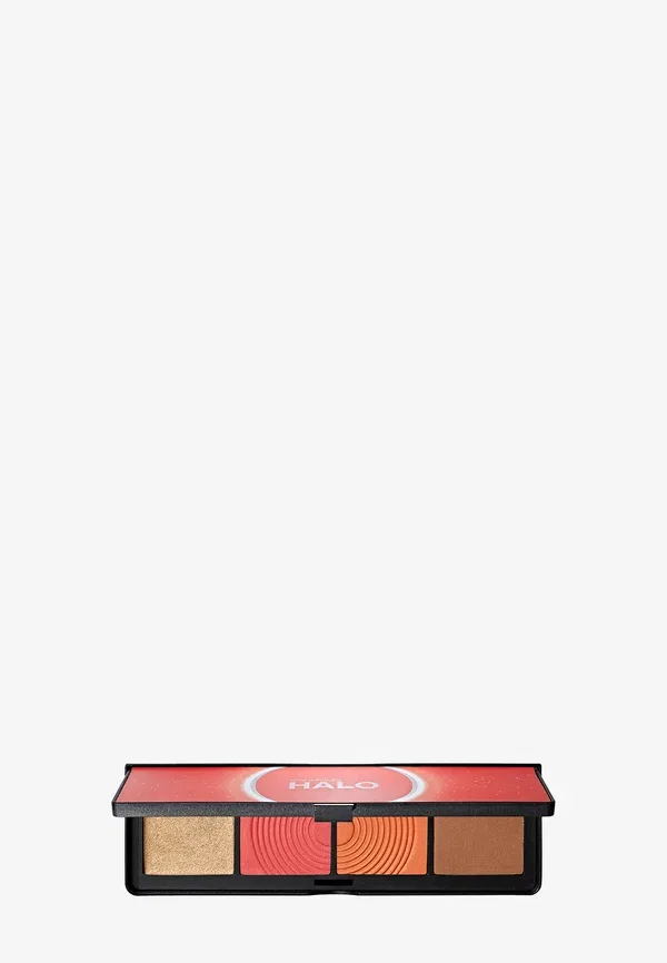 Палетка для лица контур, хайлайтер и румяна Halo sculpt + гlow face palette Smashbox, Coral Saturation 15.7 г, цвет coral saturation