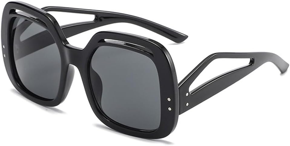 

Женские солнцезащитные очки с градиентным покрытием и защитой от УФ-излучения UV400. Мужские солнцезащитные очки неправильной формы большого размера с полой конструкцией JWMSXYQR, Black Grey