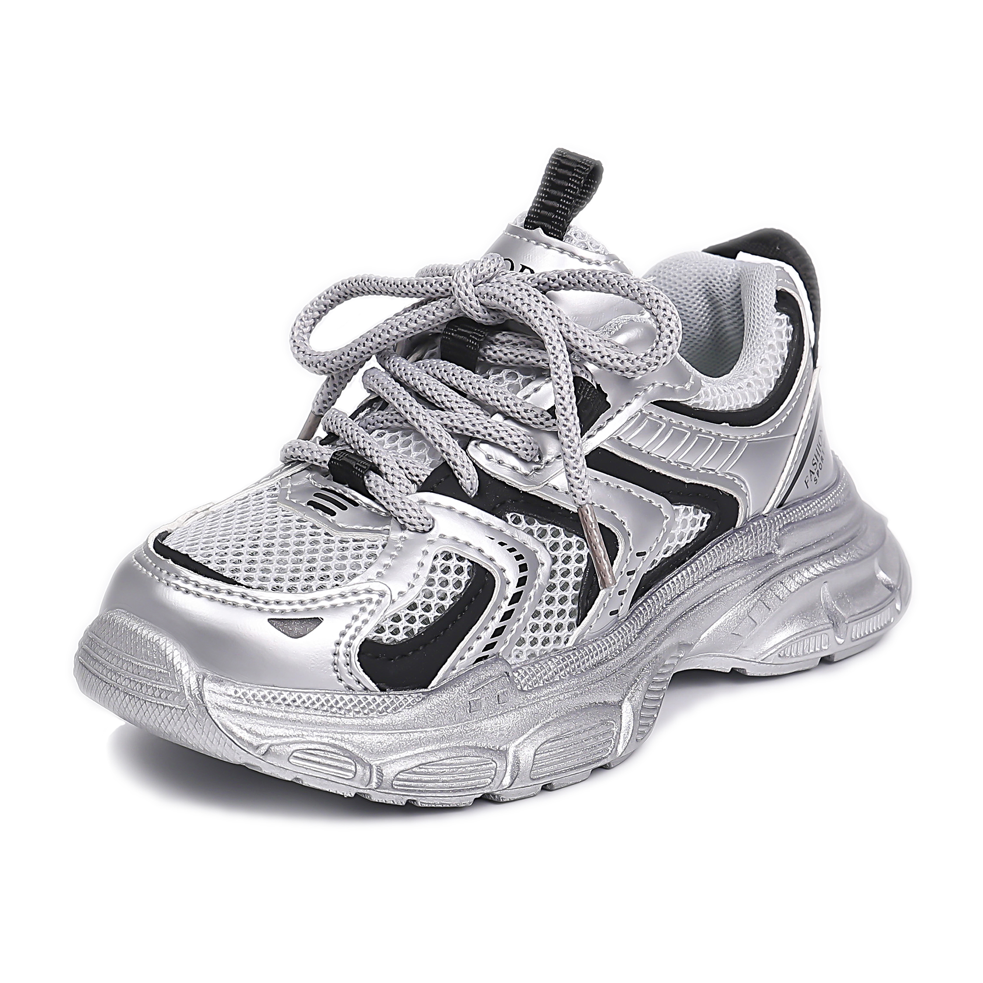 

Нескользящие, износостойкие, дышащие низкие повседневные кроссовки для детей FIRS Kids, серый