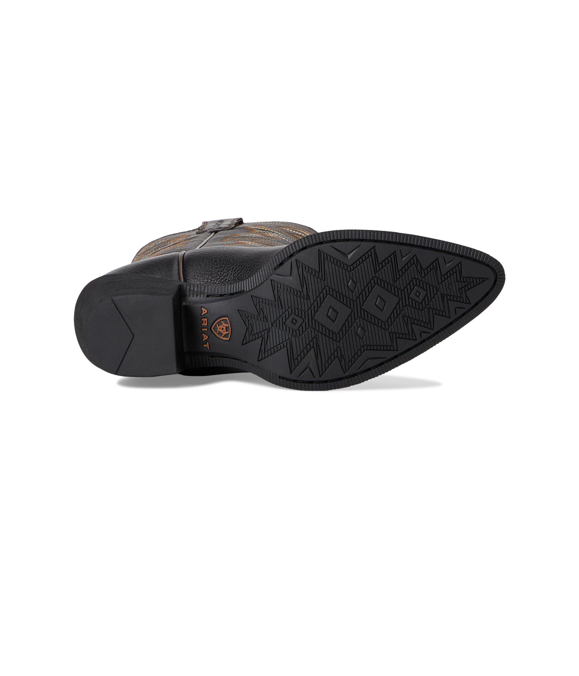 Сапоги женские Ariat Heritage J Toe Stretchfit ковбойский на каблуке, черный — фото 3