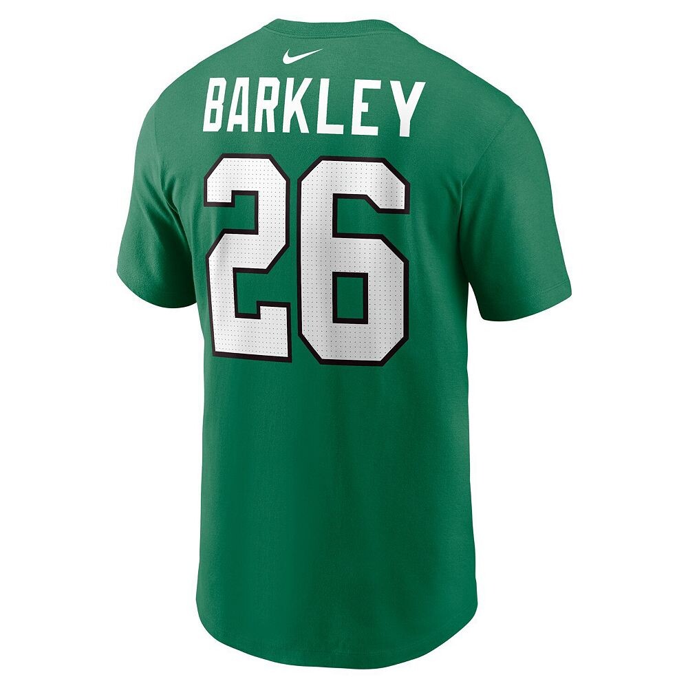 Мужская футболка Nike Saquon Barkley Kelly Green Philadelphia Eagles с именем и номером игрока, цвет Eag Green — фото 4