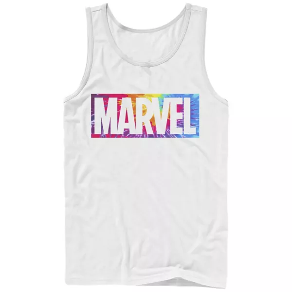 

Мужская майка с логотипом и эффектом тай-дай Marvel, белый