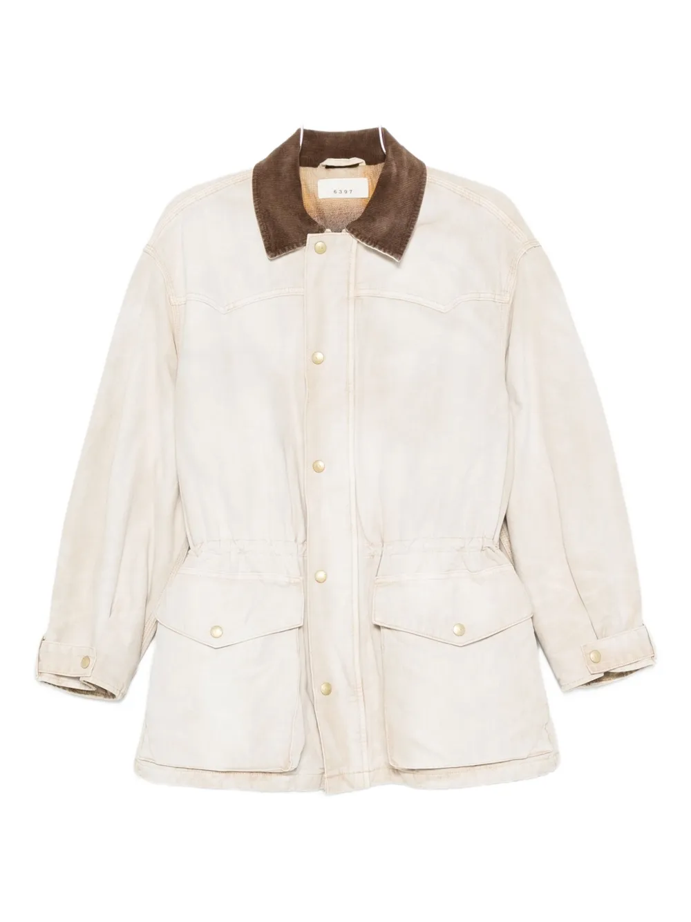 

Куртка с вельветовым воротником 6397, бежевый