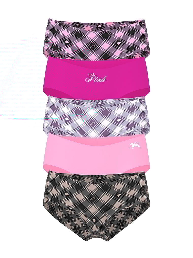 

5 пар трусиков-шорт, которые не видны Pink, smooth heritage plaid pack