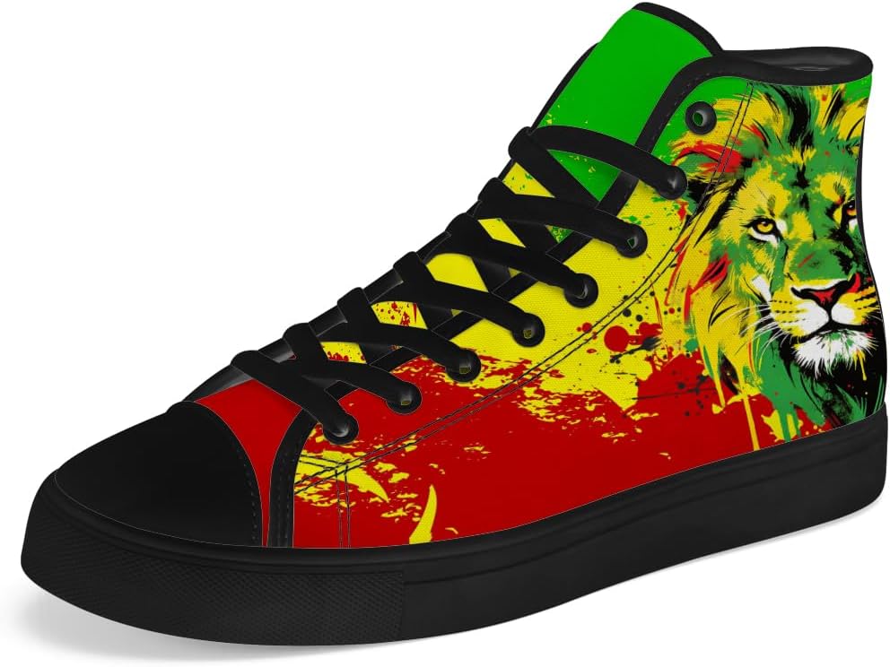 

Кеды на высокой платформе chebing Rasta для мужчин и женщин, регги, высокие кроссовки, шнуровка, повседневная обувь, подарок для папы и мамы, желтый