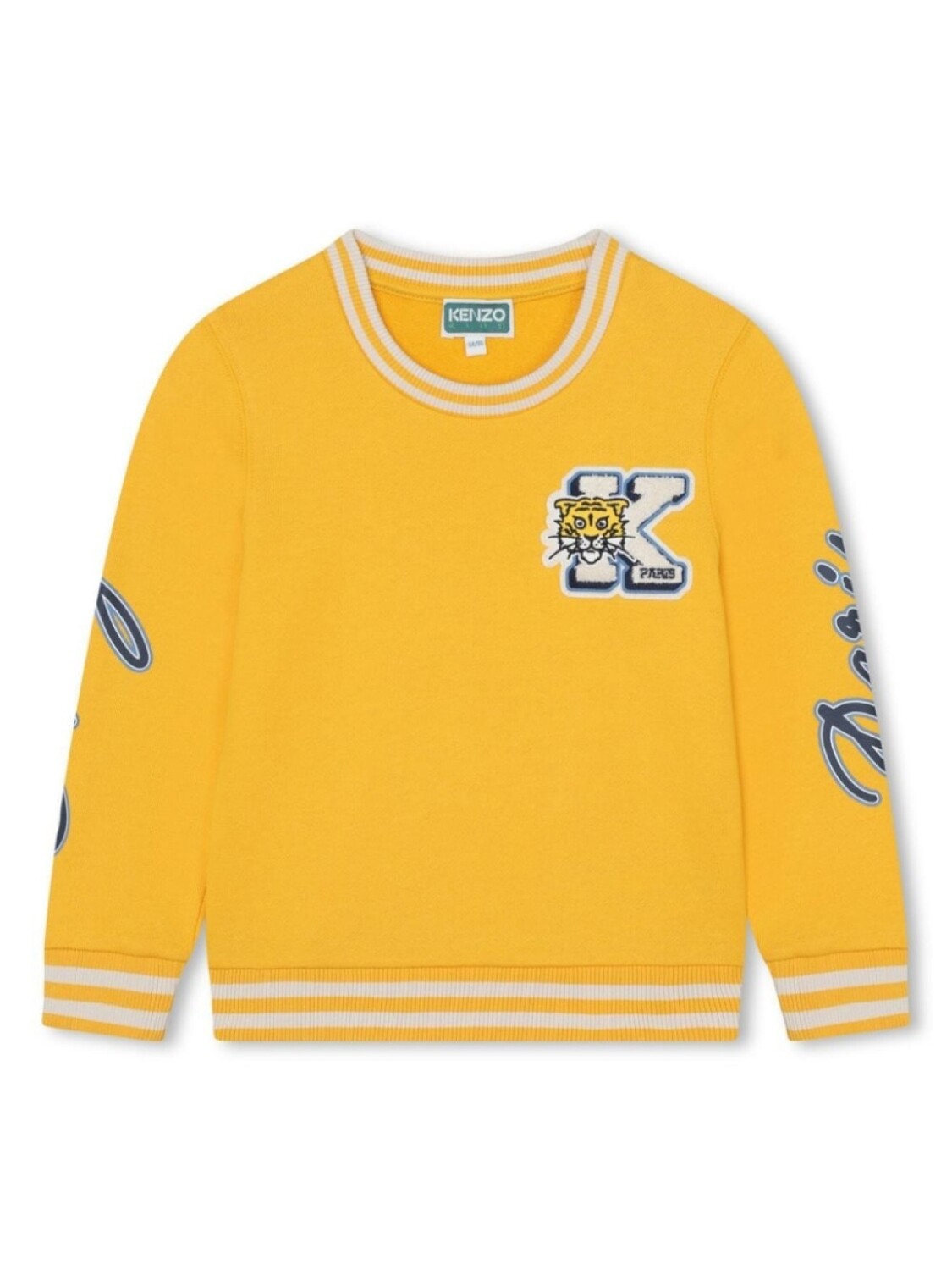 

Kenzo Kids толстовка с вышитым логотипом, желтый