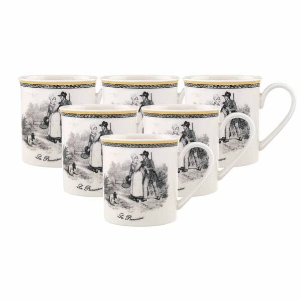

Набор кофейных кружек audun chasse, 6 шт. Villeroy & Boch, желтый