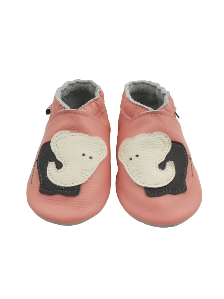 

Bemesu Розовые кожаные прогулочные туфли для малышей, удобные, с нескользящей подошвой, с рисунком слона