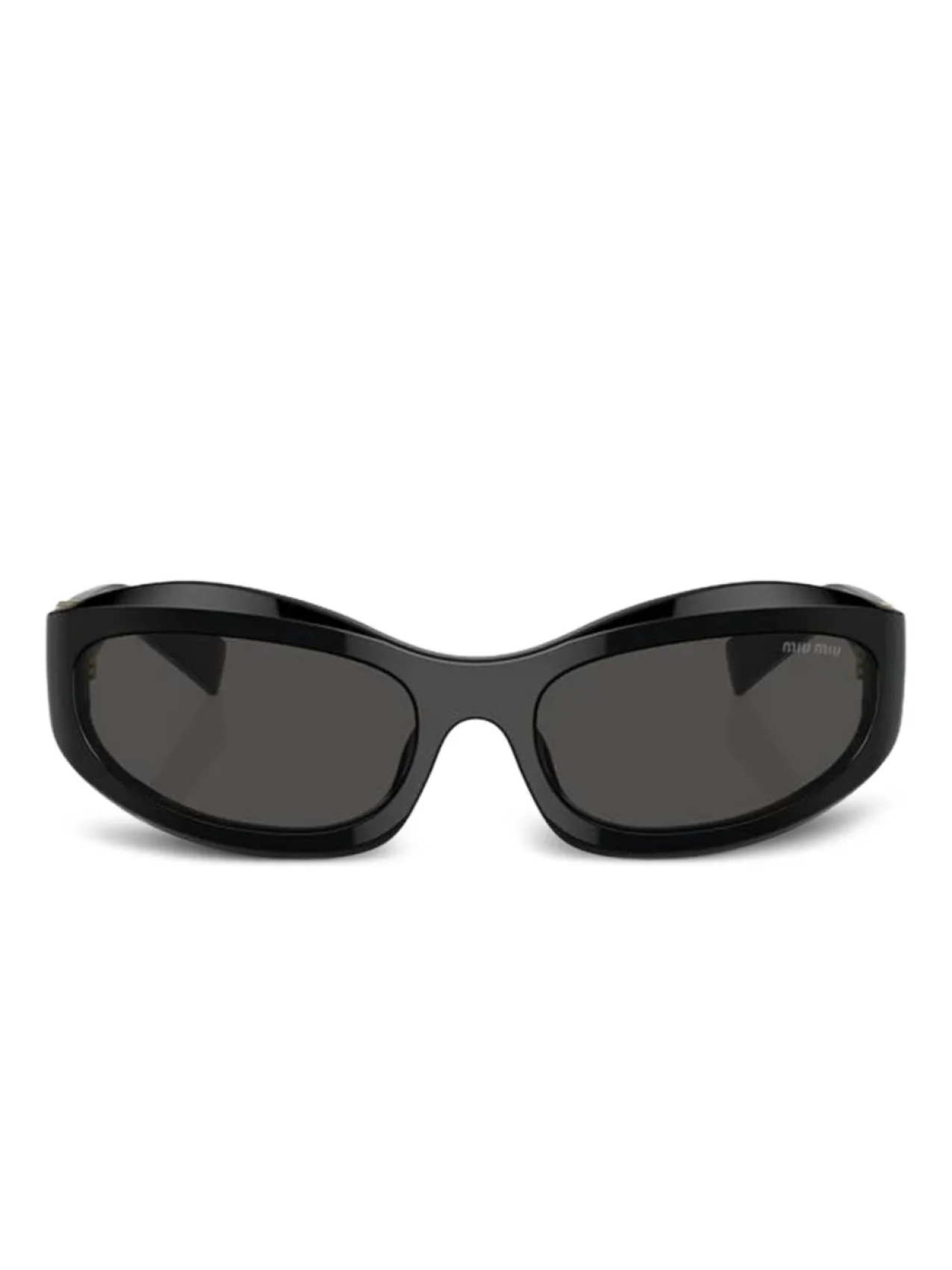 

Солнцезащитные очки Miu Miu Eyewear с логотипом и буквами, черный