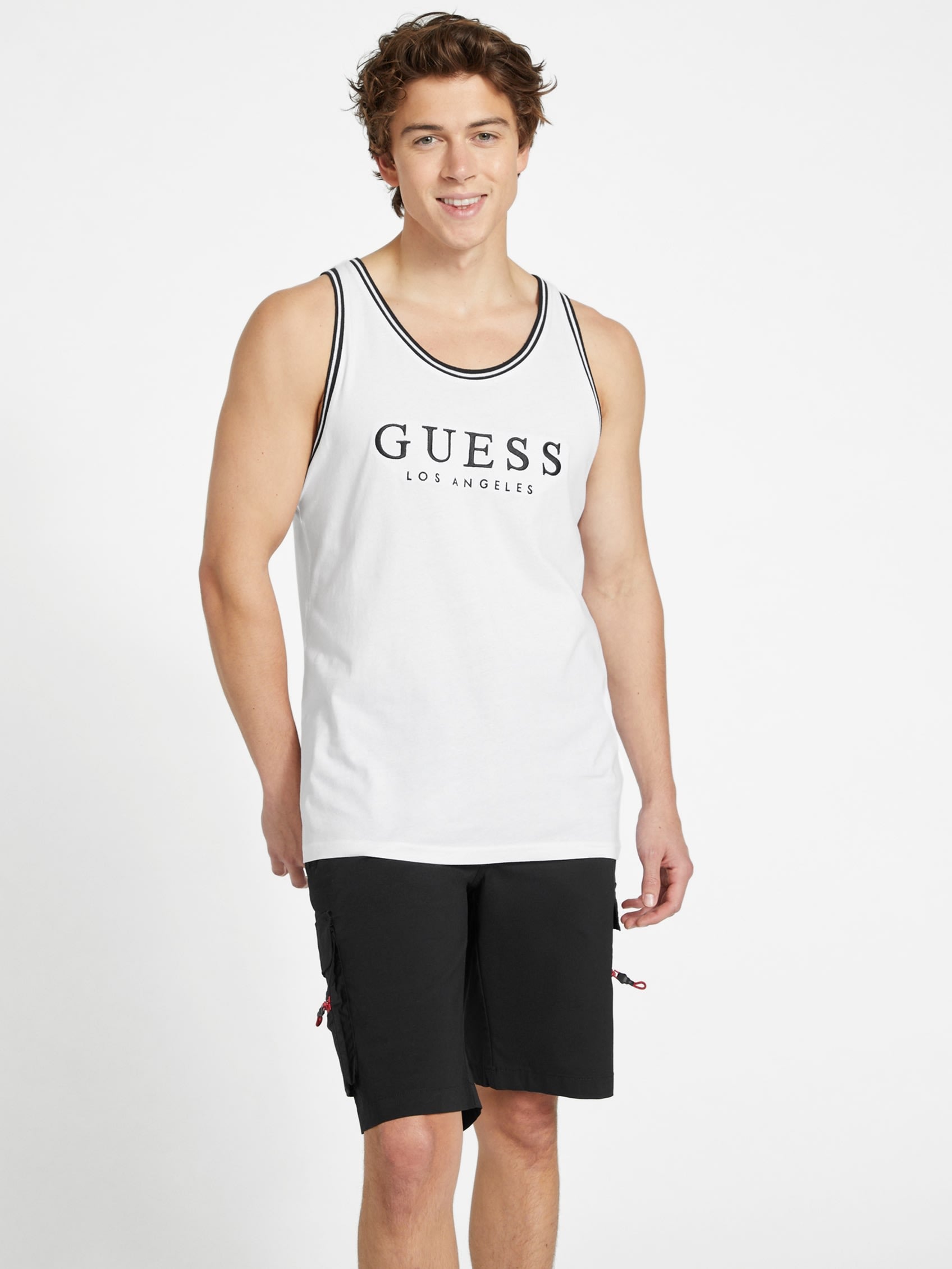 

Майка с вышитым логотипом Nichols Guess Factory, цвет blanc pur